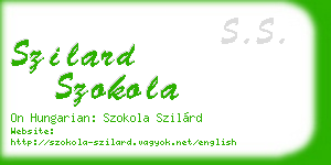 szilard szokola business card